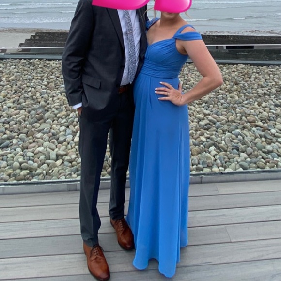 Evening Collective Bridesmaid Dress- Isla in Cirrus Blue - Picture 2 of 7